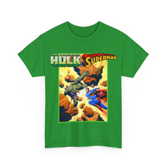 Incredible Hulk Vs Superman T-Shirt - Amazing Steve Rude Art - DC Comics & Marvel 90s Crossover - Bruce Banner, Clark Kent