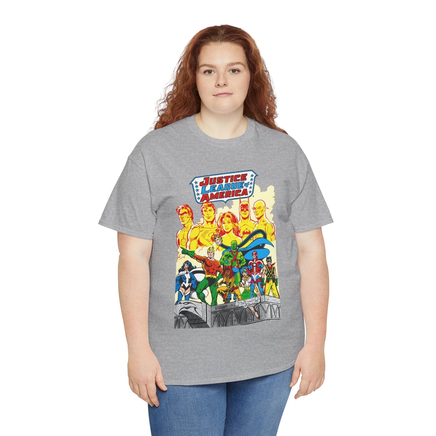 Justice League Detroit T-Shirt - Aquaman, Elongated Man, Zatanna, Vixen, Steel, Martian Manhunter, Vibe, Gypsy