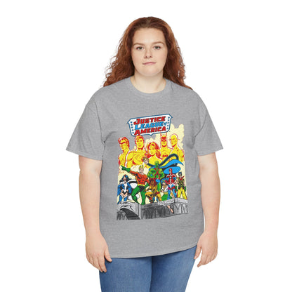 Justice League Detroit T-Shirt - Aquaman, Elongated Man, Zatanna, Vixen, Steel, Martian Manhunter, Vibe, Gypsy