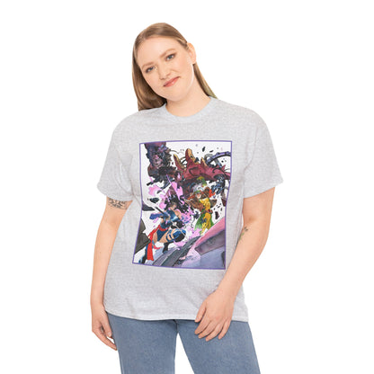 Rogue & Psylocke T-Shirt - Ripping Apart a Sentinel - X-Men Mutants - Marvel Comics