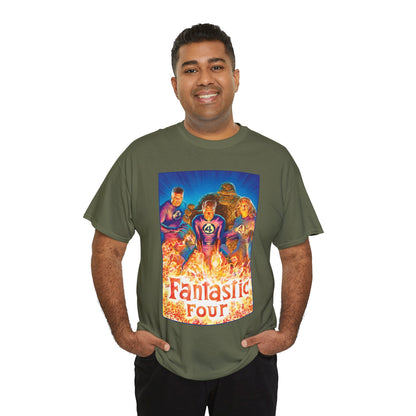 Fantastic Four T-Shirt - Alex Ross Art - Mr. Fantastic, Invisible Woman, Human Torch, The Thing - Marvel Comics