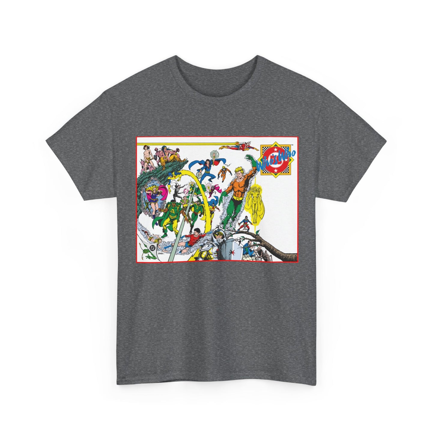 Who's Who in the DC Universe T-Shirt - George Perez Art - #1 Cover - Aquaman, Arion, Amazing Man, Amethyst - DC Comics