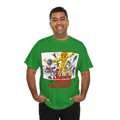 Legion of Super-Villains T-Shirt - Steve Lightle Art - LOSH, Legion of Super-Heroes Foes - Saturn Queen, Tyr, Lightning Lord, Spider Girl, Cosmic King, Nemesis Kid - DC Comics