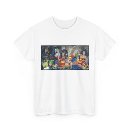 Justice League T-Shirt - Kevin Maguire Art - Superman, Wonder Woman, Flash, Aquaman, Green Lantern - DC Comics