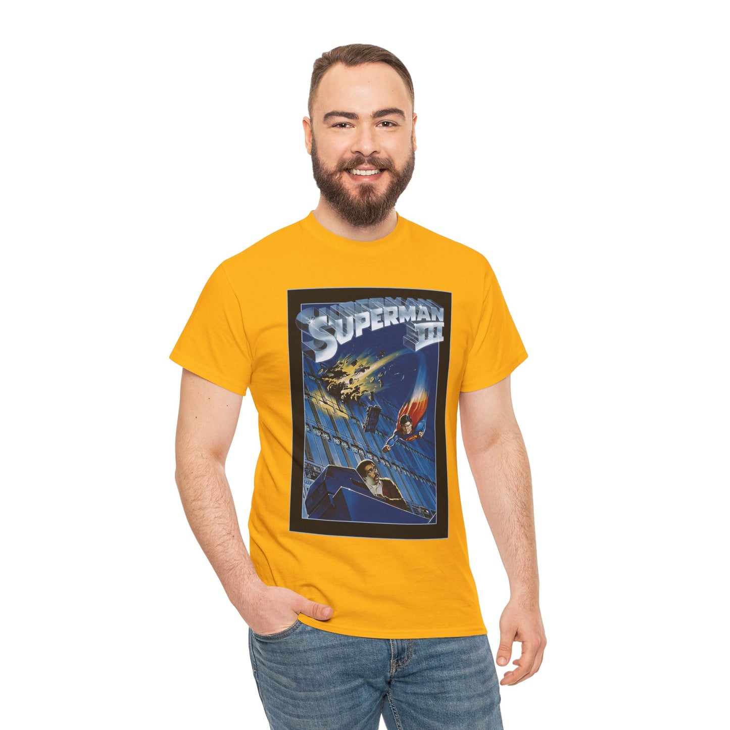 Superman III T-Shirt - Movie Poster Art - Christopher Reeve & Richard Pryor - Metropolis, Man of Steel - DC Comics