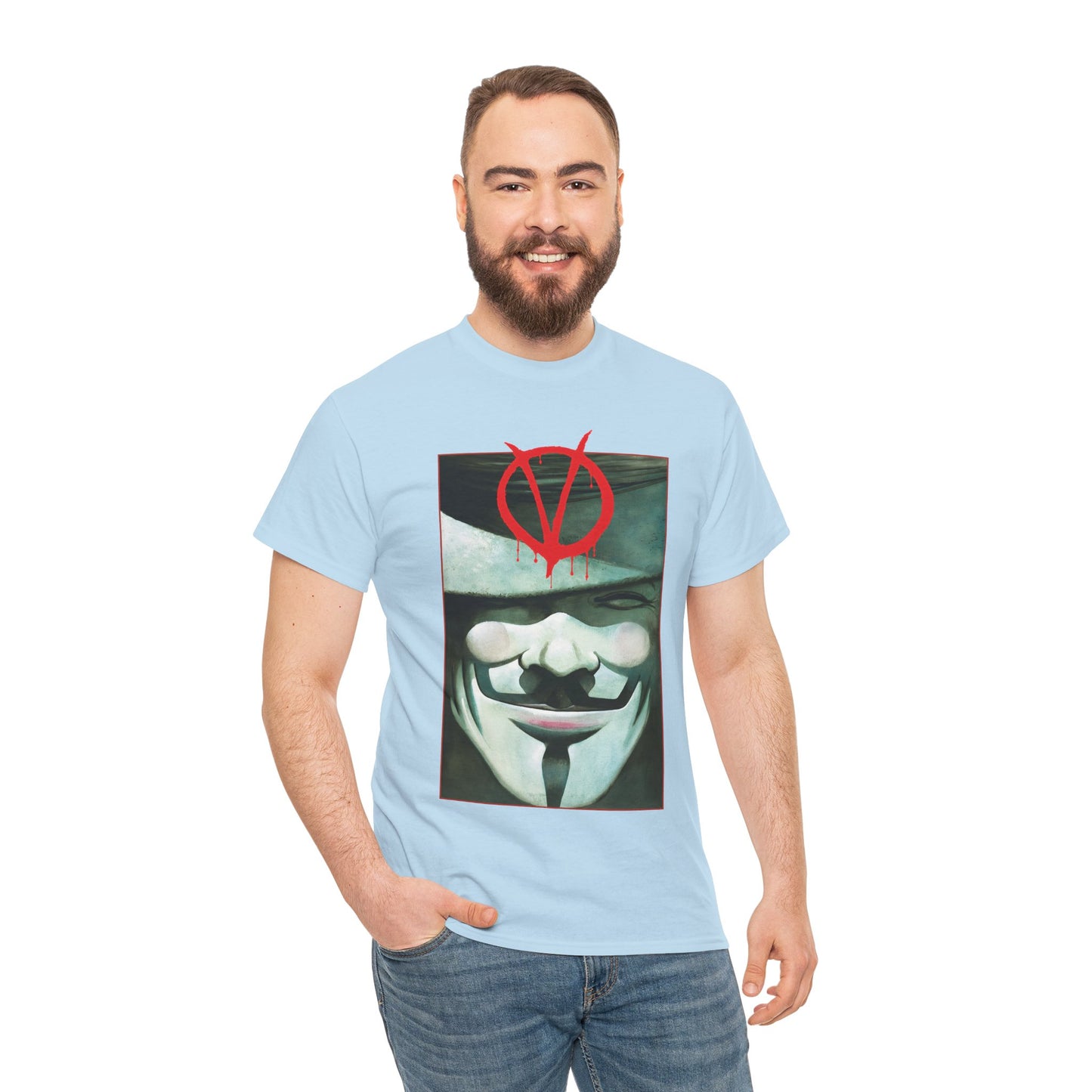 V For Vendetta T-Shirt - David Lloyd Art - Guy Fawkes Mask - DC Comics