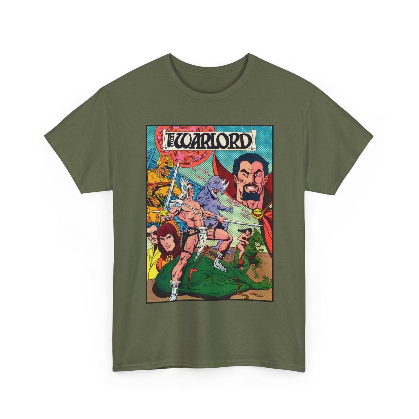 Warlord T-Shirt - Dan Jurgens Art - Travis Morgan, Skartaris, Deimos - Sword & Sorcery - DC Comics
