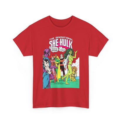 She-Hulk T-Shirt - John Byrne Art - West Coast Avengers Appearance - Hawkeye, Scarlet Witch, Wonder Man, Vision, Tigra - Marvel Comics