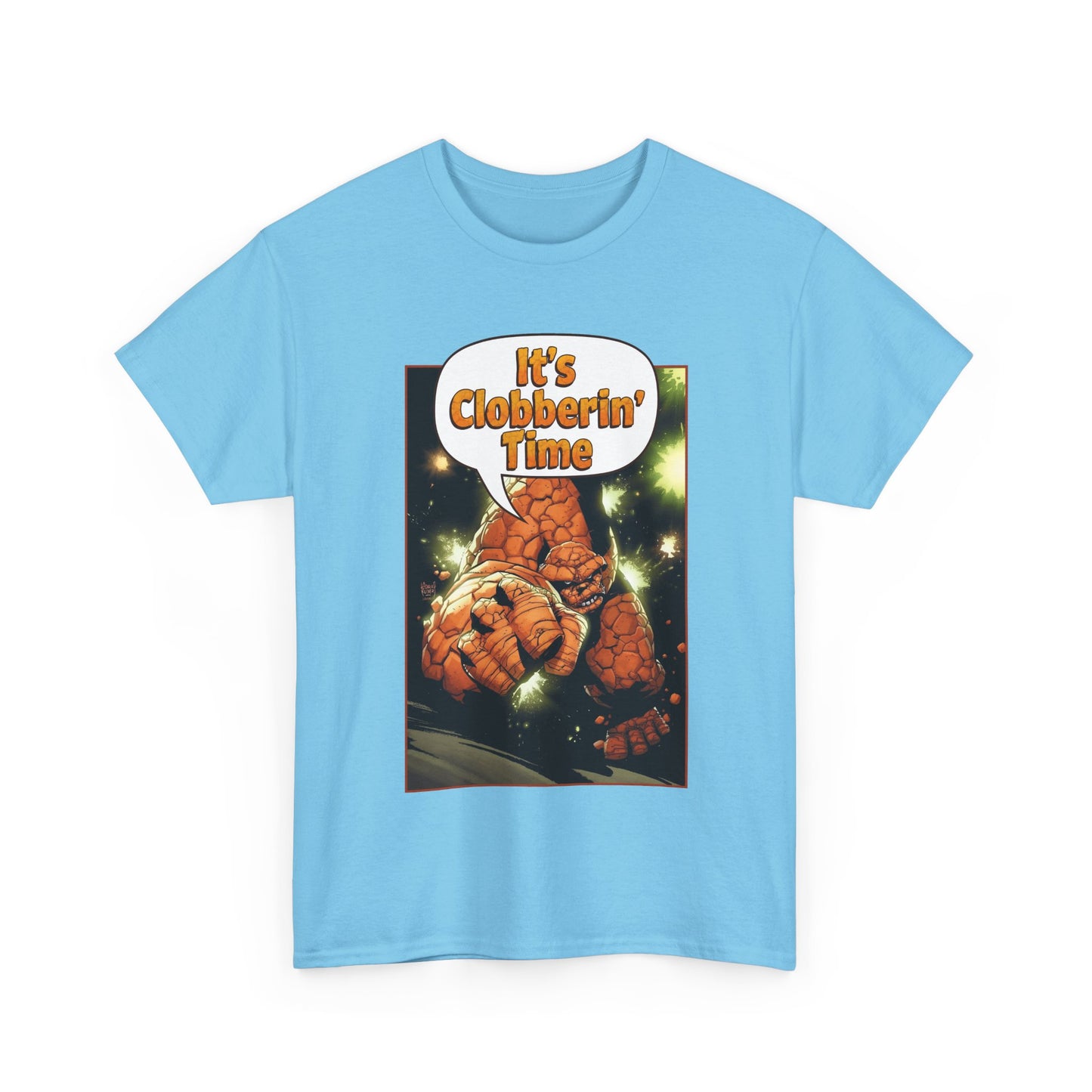 The Thing Shirt - Adam Kubert Art - It's Clobberin' Time - Fantastic Four Member - Marvel Comics