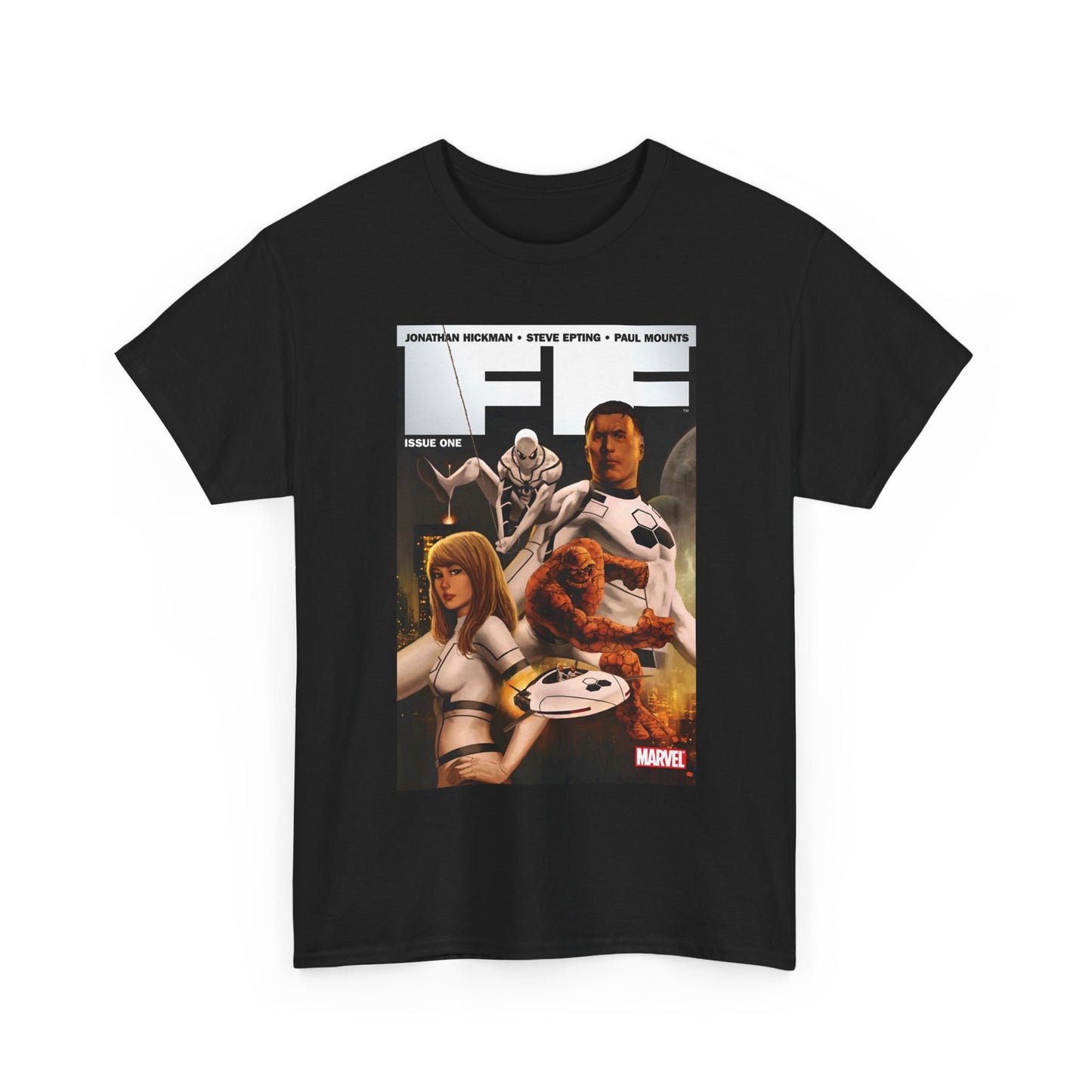 FF #1 T-Shirt - Steve Epting Art - Fantastic Four/Future Foundation - Spider-Man, Mr. Fantastic, Invisible Woman, The Thing - Marvel Comics