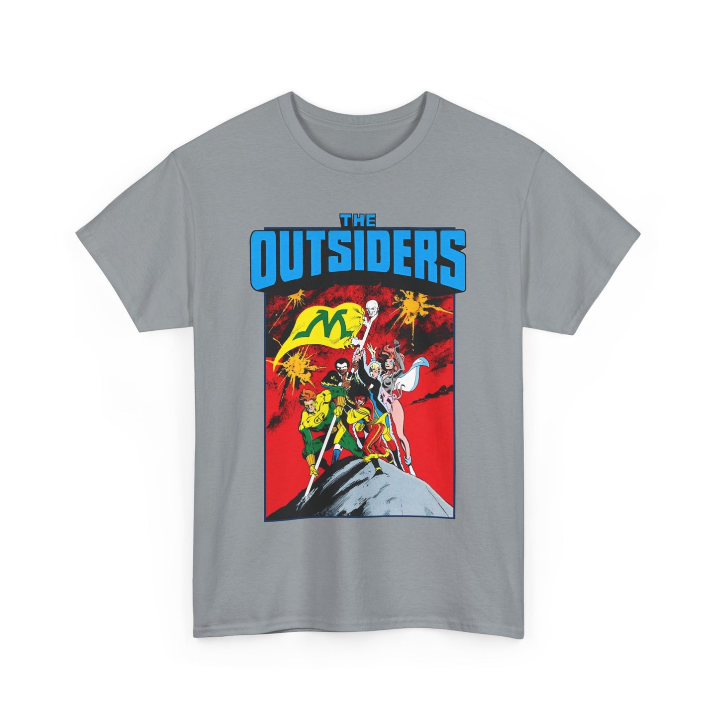 Outsiders T-Shirt - Alan Davis Art - Geo-Force, Halo, Black Lightning, Metamorpho, Katana - DC Comics