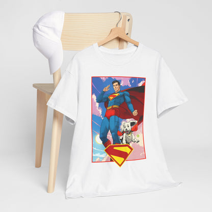 Superman & Krypto T-Shirt - DC Comics - New James Gunn Movie 2025 - Dan Mora Art - Man of Steel