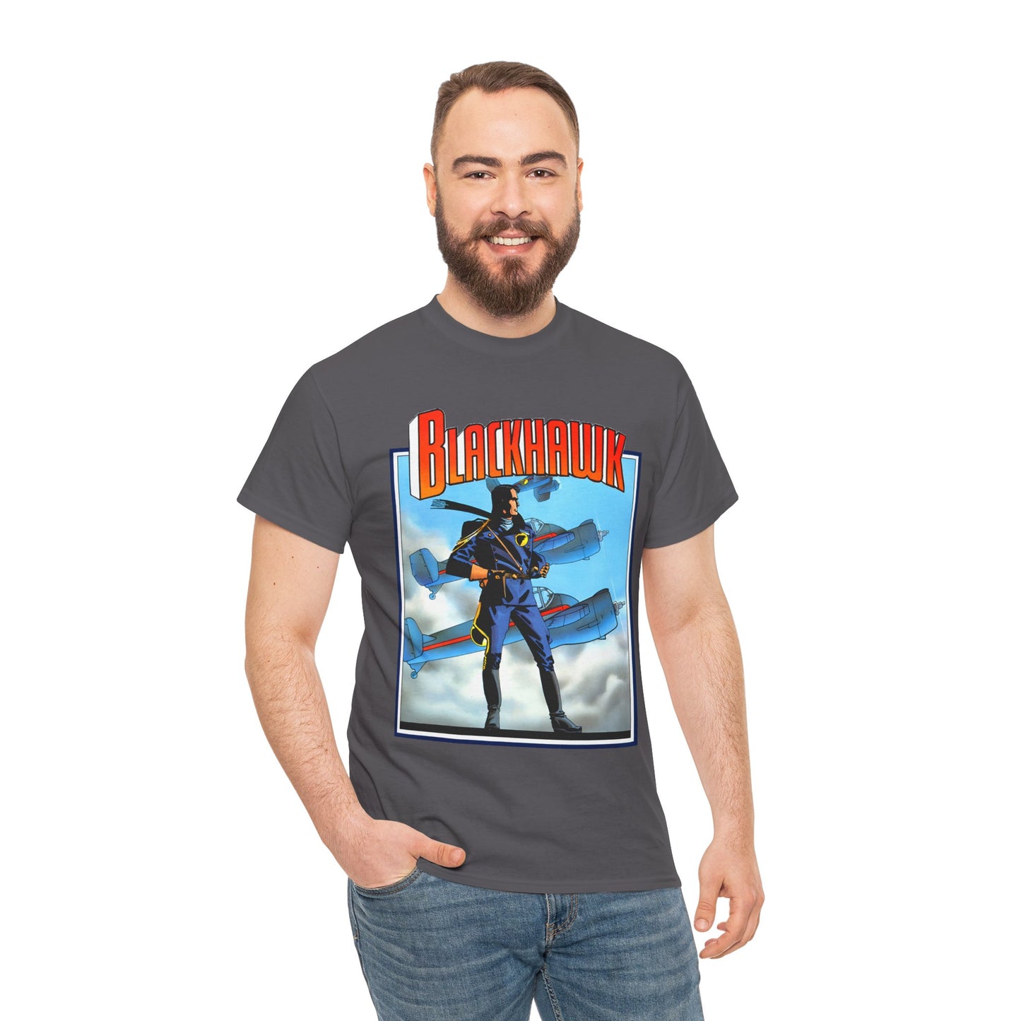 Blackhawk T-Shirt - Howard Chaykin Art - World War II Anti-Nazi Ace Pilots - DC Comics