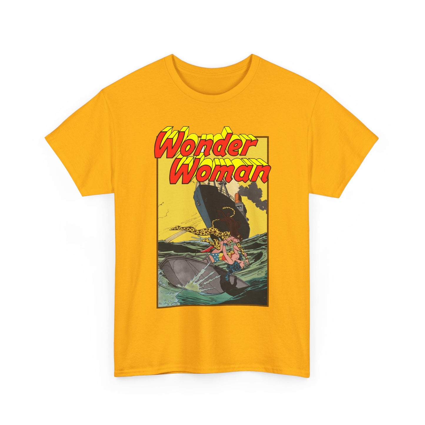 Wonder Woman Vs Cheetah T-Shirt - Rich Buckler & Dan Giordano Art - DC Comics