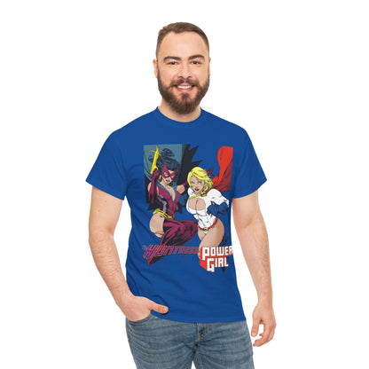 Huntress & Power Girl T-Shirt - Ed Benes Art - Justice Society, JSA, Earth 2 - DC Comics Bronze Age, Pre-Crisis Heroes