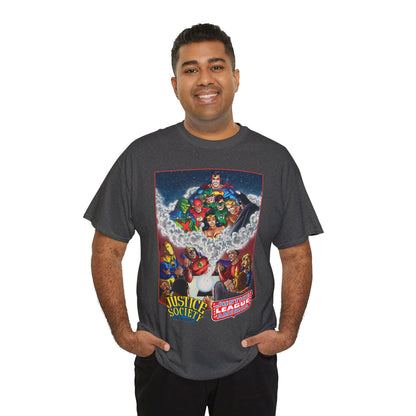 Justice Society & Justice League T-Shirt - George Perez Art - Golden & Silver Age - DC Comics