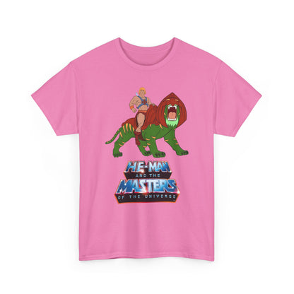 He-Man & Battle Cat T-Shirt - Filmation Art - Masters of the Universe, MOTU - Exciting New 2026 Movie - Nicholas Galitzine