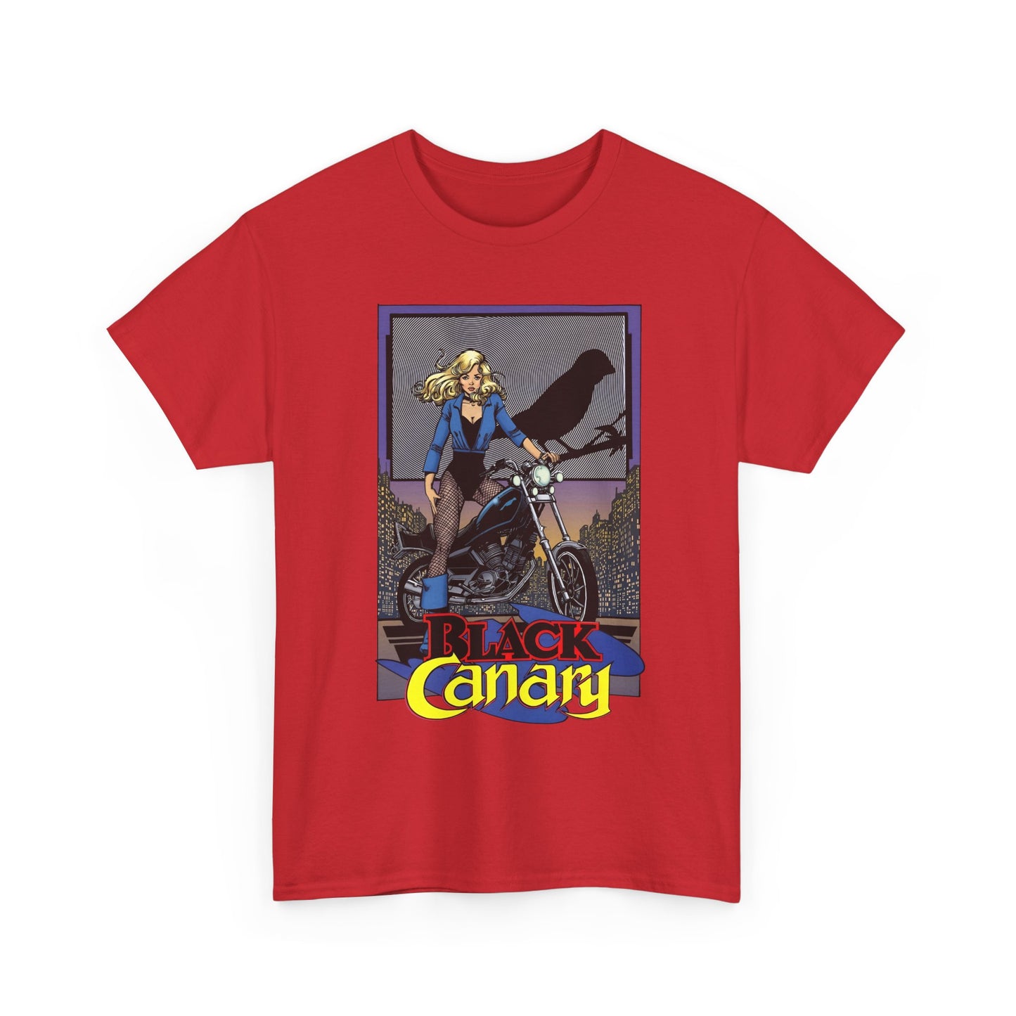 Black Canary T-Shirt - George Perez Art - 1980s Justice League Postcard Art - JLA - DC Comics