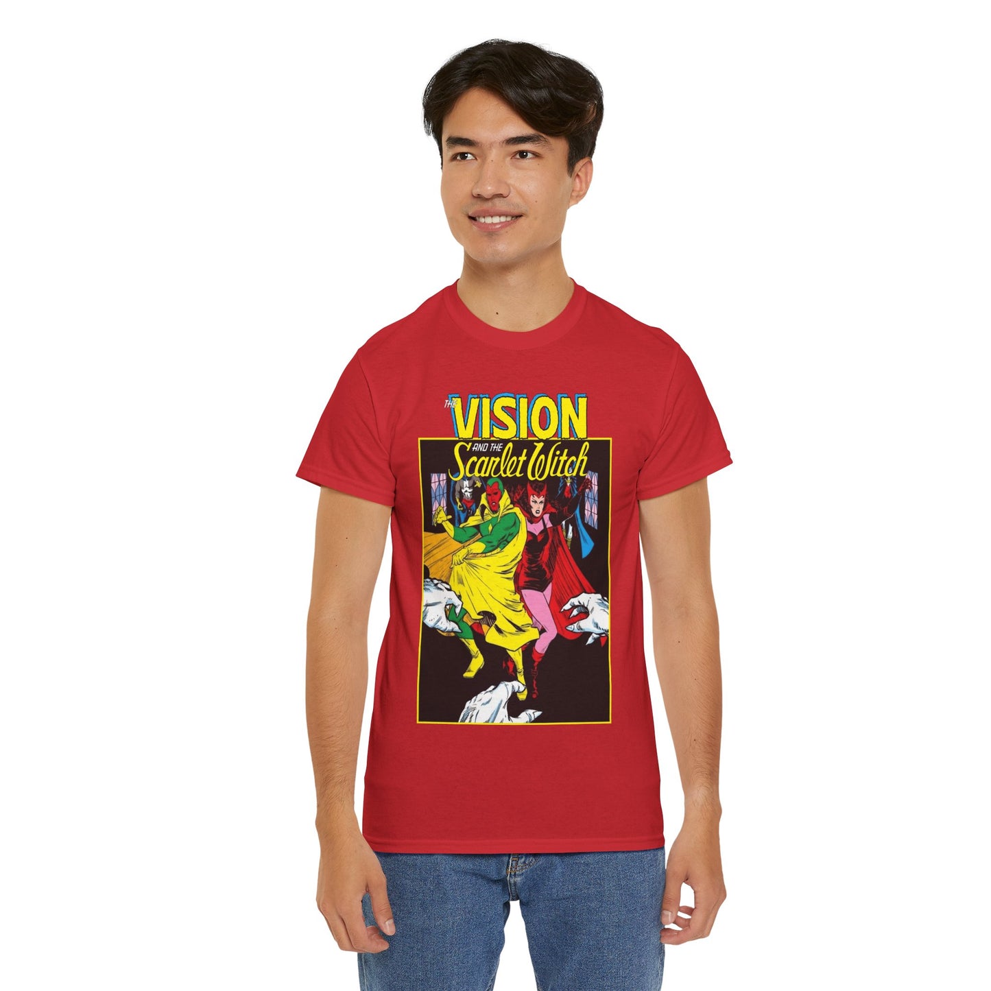 Vision & Scarlet Witch T-Shirt - Avengers Members - 1985 Cover Art - Marvel Comics