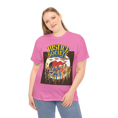 Justice Society of America T-Shirt - Superman, Wonder Woman, Black Canary, Green Lantern, Batman, Plastic Man, Flash - DC Comics