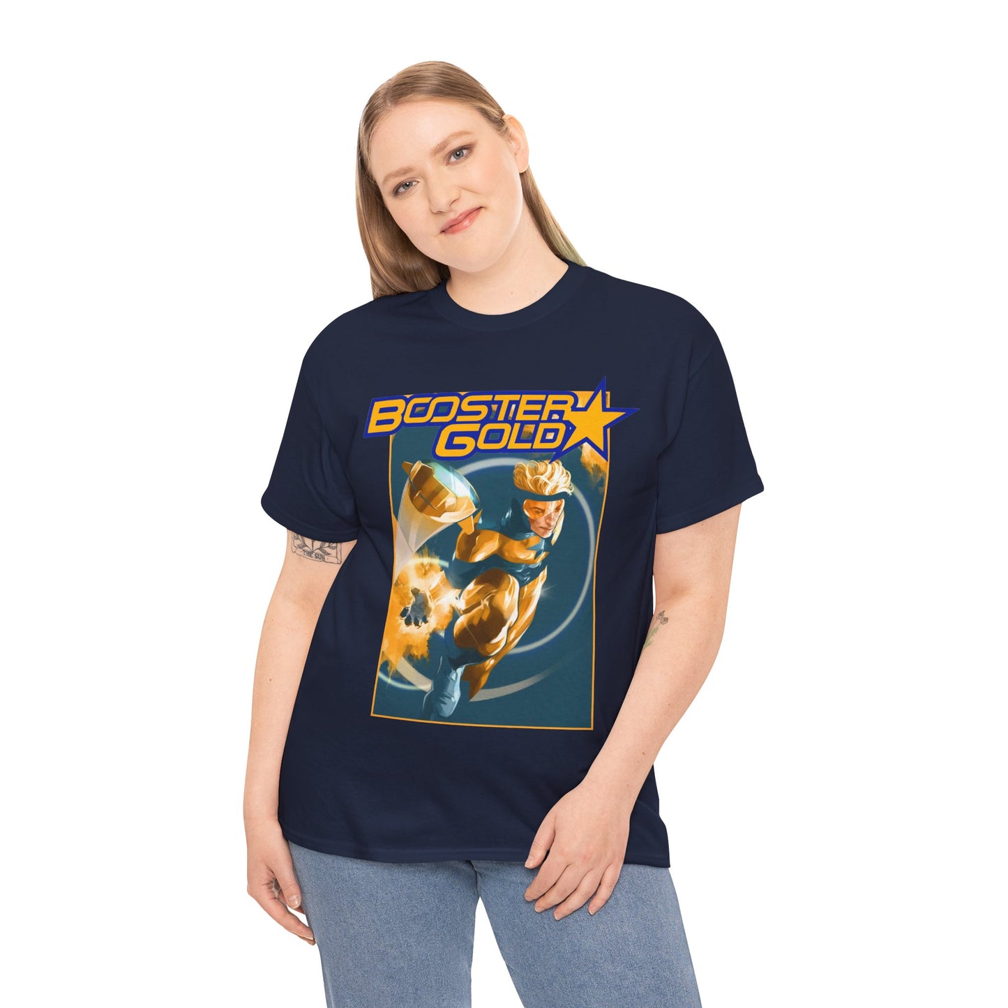 Booster Gold T-Shirt - Don Aguillo Art - Justice League: The Omega Act - DC Comics