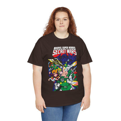 Marvel Super-Heroes Secret Wars T-Shirt - The Bad Guys - Dr Doom, Galactus, Doctor Octopus, Titania, Absorbing Man, Enchantress - Marvel Comics Series