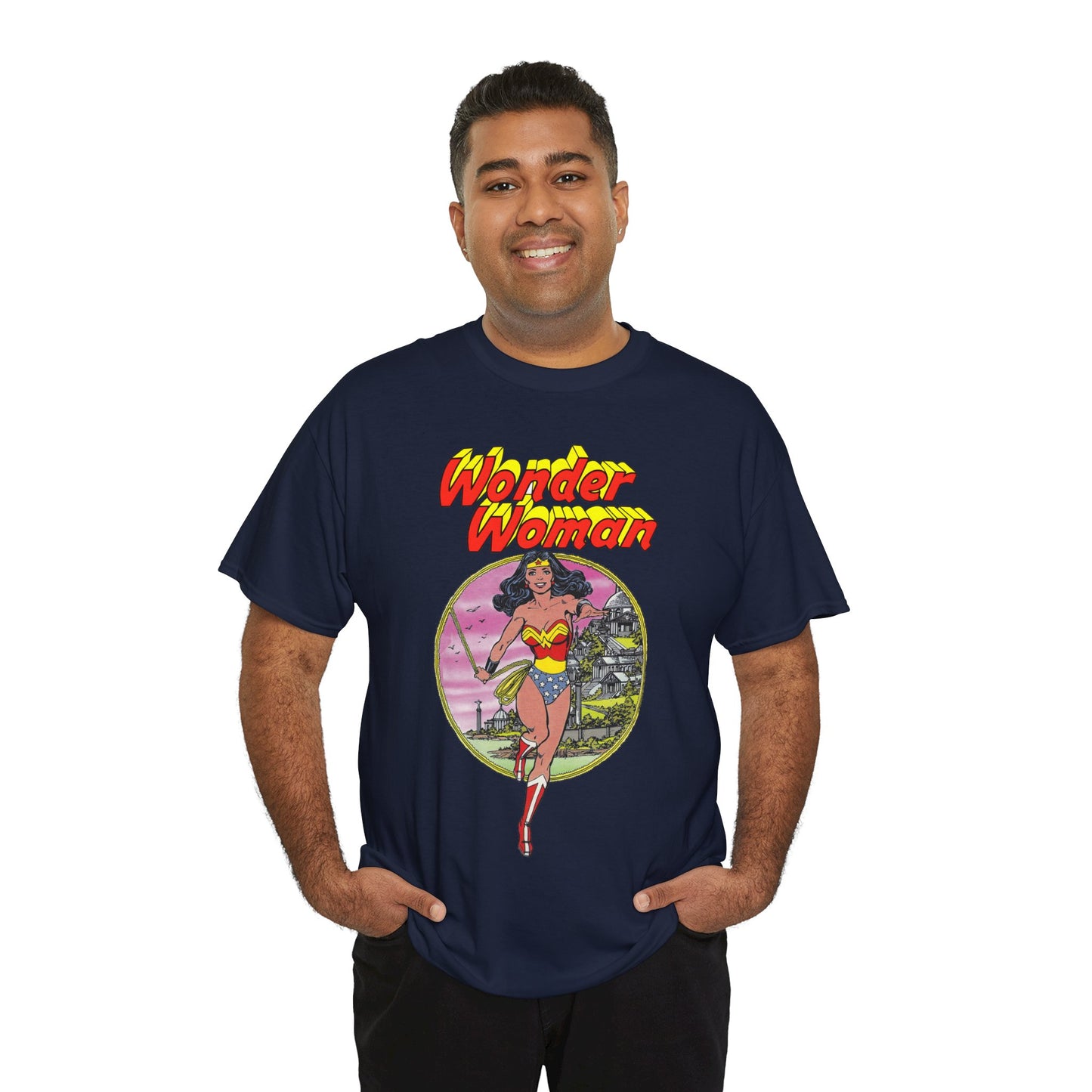 Wonder Woman T-Shirt - George Perez Art - Justice League 1980s Postcard Set - JLA Member - Diana from Themyscira - DC Comics