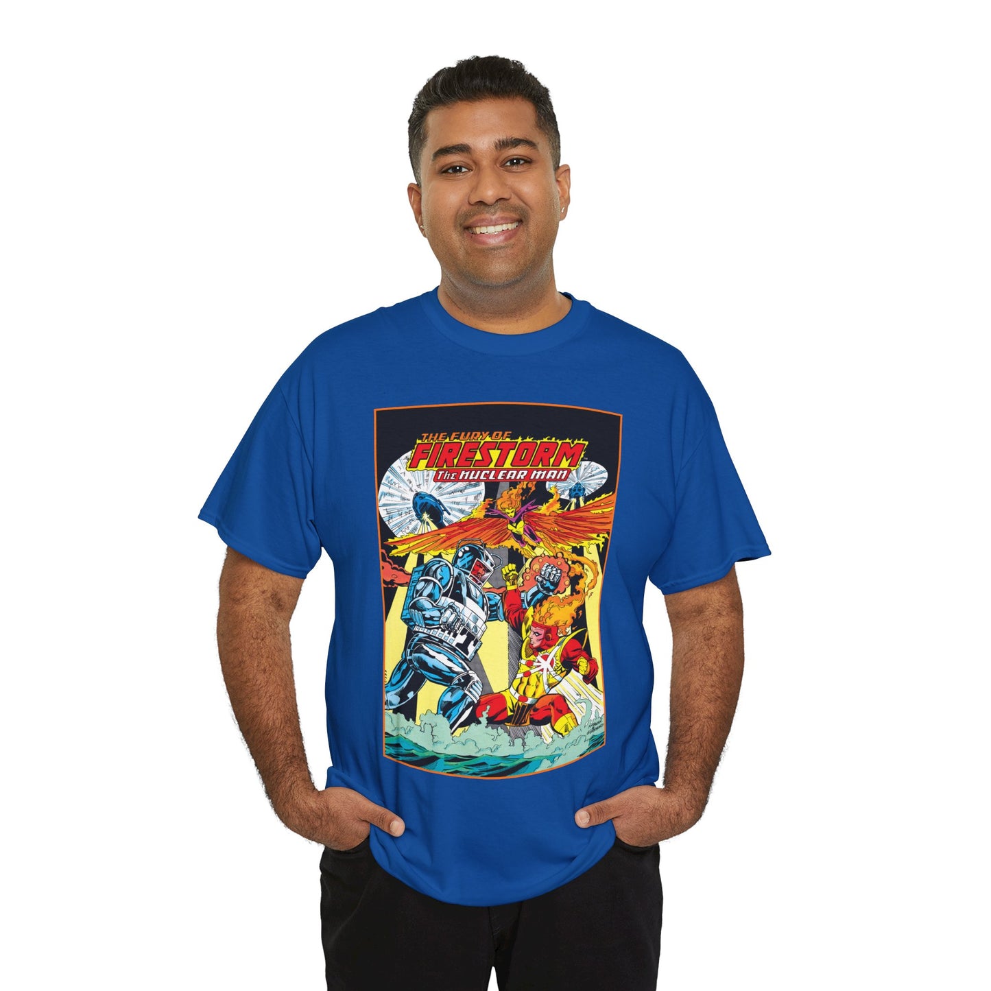 Fury of Firestorm T-Shirt - DC Comics - Firehawk, Tokamak - Annual #1 Art