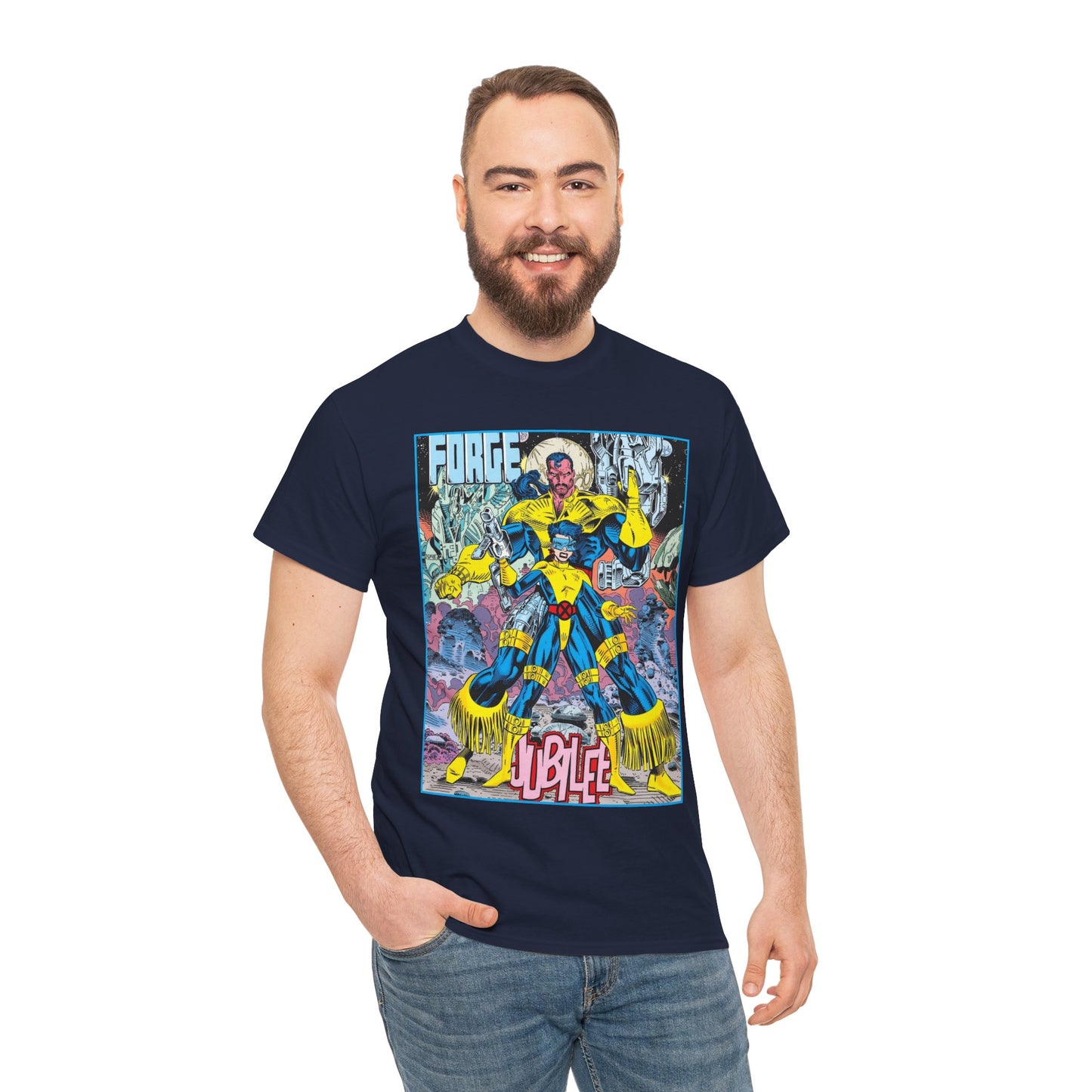 Forge & Jubille T-Shirt - Liam Sharp Art - X-Men Mutants - Marvel Comics