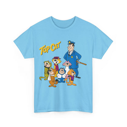 Top Cat & His Gang T-Shirt - Popular Hanna-Barbera 1960s TV Cartoon - Brain, Spook, Benny the Ball