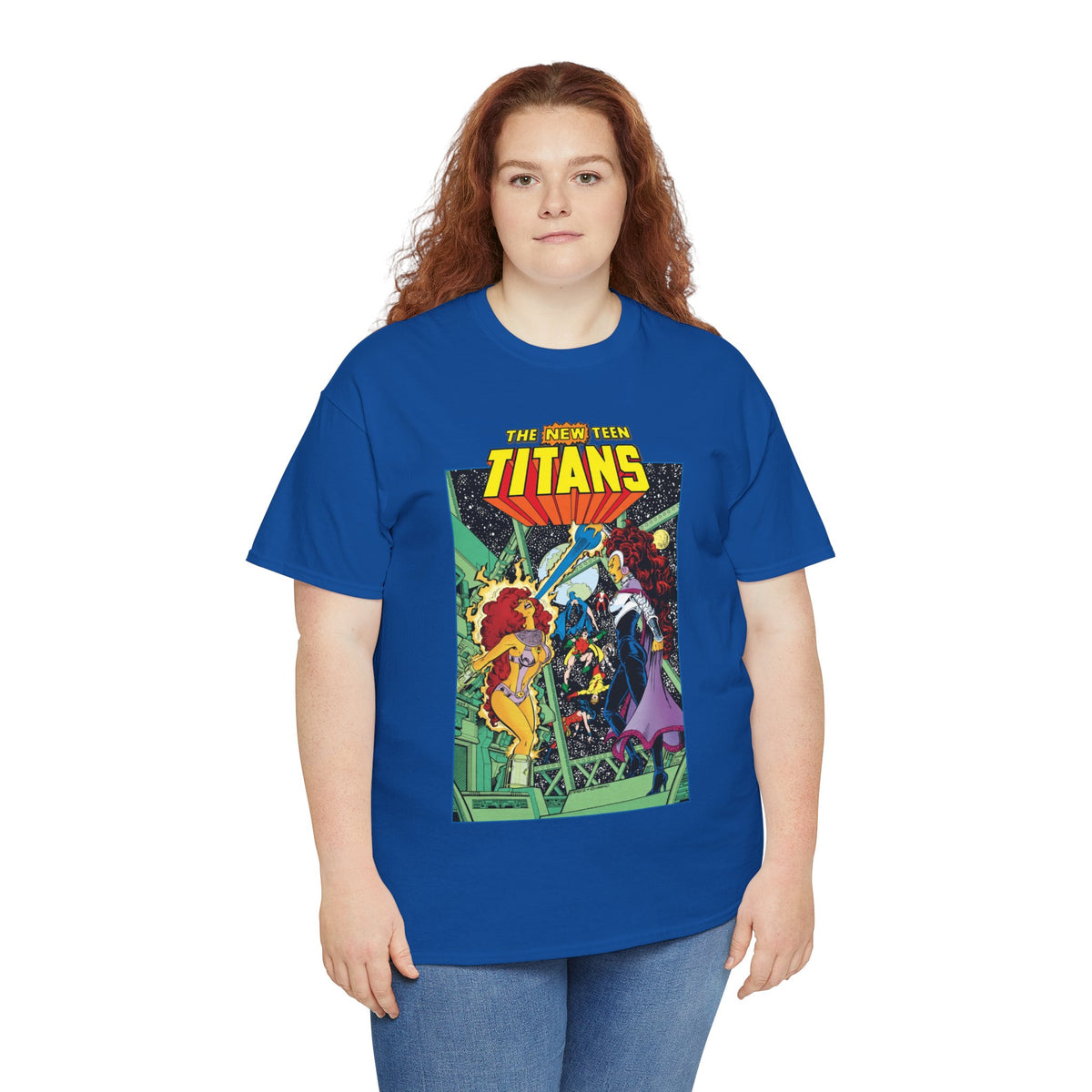 New Teen Titans T-Shirt - George Perez Art - Starfire Vs Blackfire - DC Comics