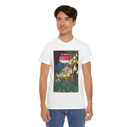 New Teen Titans T-Shirt - George Perez Art - Robin, Cyborg, Kid Flash, Robotman - DC Comics