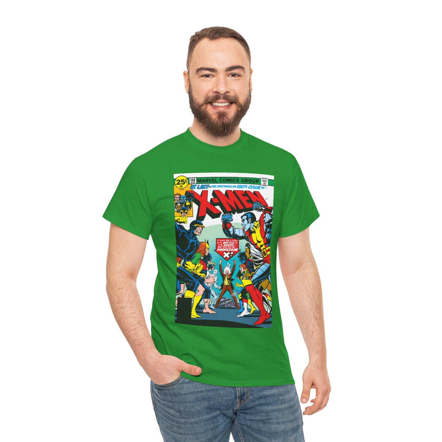 X-Men #100 T-Shirt - Dave Cockrum Art - Cyclops, Colossus, Wolverine, Storm, Jean Grey, Iceman - Marvel Comics