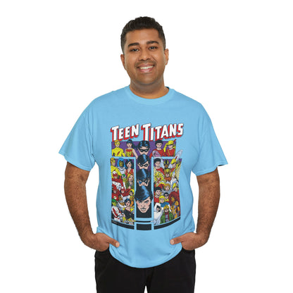Teen Titans T-Shirt - George Perez Art - Wonder Girl, Bumblebee, Kid Flash, Starfire, Cyborg, Raven, Lilith, Flash, Hawn & Dove, Robin - DC Comics