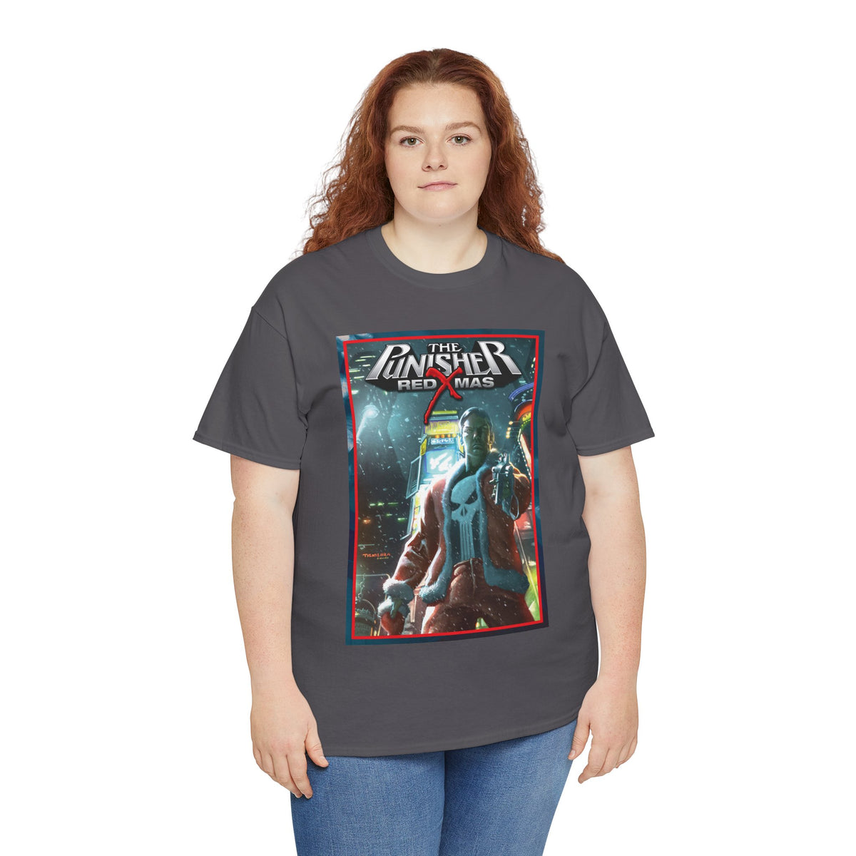 Punisher: Red Xmas T-Shirt - Mark Texeira Art - Marvel Comics