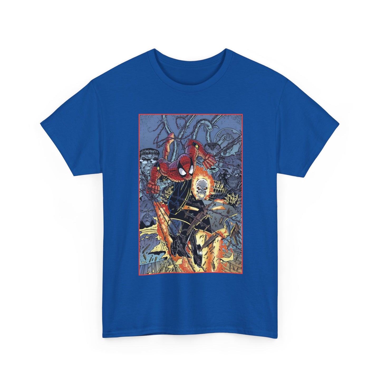 Amazing Spider-Man & Ghost Rider T-Shirt - Erik Larsen Art - Sinister Six - Marvel Comics