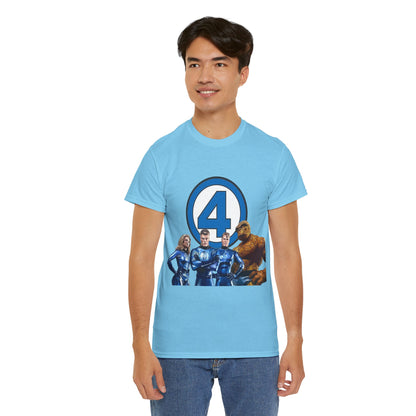 Fantastic Four T-Shirt - Alex Ross Art - 2025 MCU Movie - Iconic Marvel Comics Characters - Human Torch, Invisible Woman, The Thing, Reed Richards