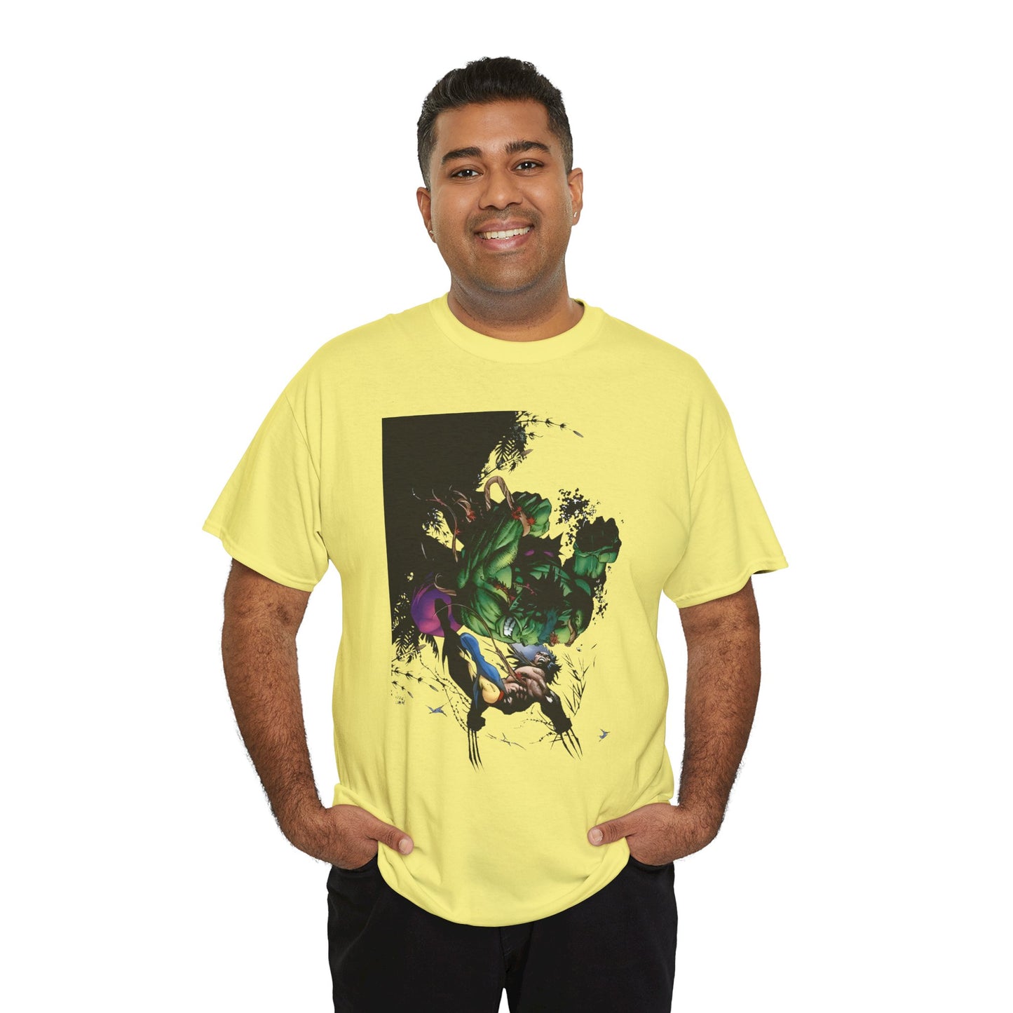 Wolverine Vs Hulk T-Shirt - Adam Kubert Art - Marvel Comics - Logan, X-Men, Bruce Banner - Great Fight Image