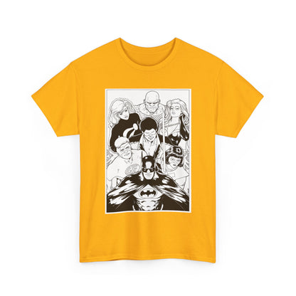 Batman & the Outsiders T-Shirt - Kevin Maguire Art - Black & White - Black Lightning, Metamorpho, Halo, Looker, Katana, Geo-Force - DC Comics