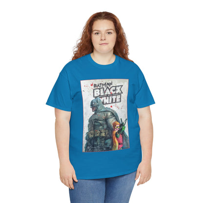 Batman: Black & White T-Shirt - Bill Sienkiewicz Art - Dark Knight Returns - Batman & Robin (Carrie Kelley) - DC Comics