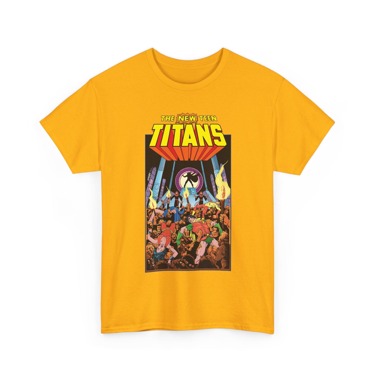 New Teen Titans T-Shirt - George Perez Art - #22 Cover - Wonder Girl, Robin, Raven, Kid Flash - Brother Blood Story - DC Comics