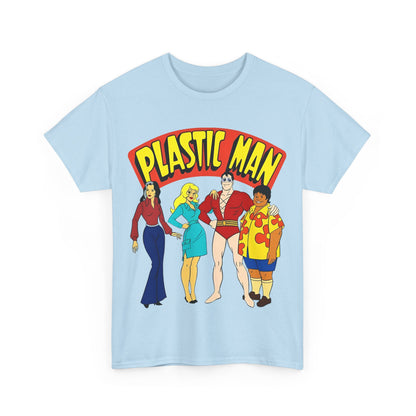 Plastic Man T-Shirt - Penny, Hula-Hula - Ruby-Spears Saturday Morning Cartoon 1980s - DC Comics Character