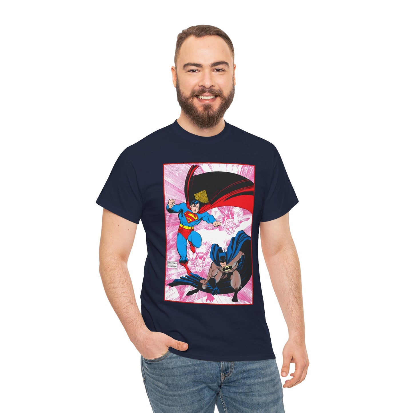 Batman Vs Superman T-Shirt - Arthur Adams Art - Action Comics Annual #1 Cover - DC Comics