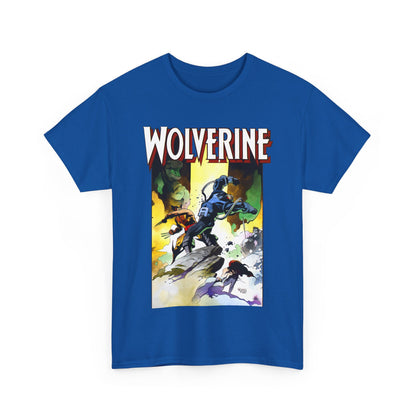 Wolverine T-Shirt - Mike Mignola Art - Jungle Adventure - Savage Land Story - Vs A Dinosaur - Logan, X-Men Member - Marvel Comics