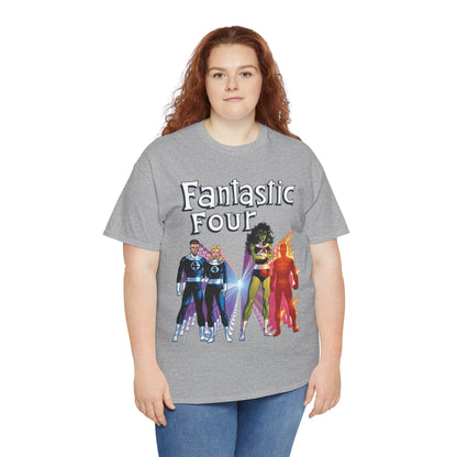Fantastic Four T-Shirt - John Byrne Art - She-Hulk, Reed Richards, Human Torch, Invisible Woman - Marvel Comics