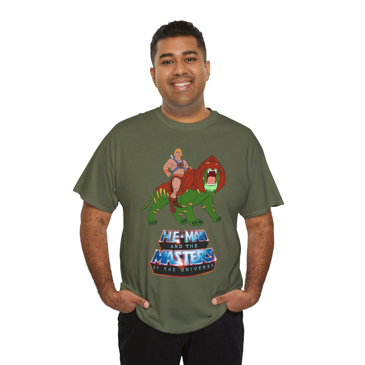 He-Man & Battle Cat T-Shirt - Filmation Art - Masters of the Universe, MOTU - Exciting New 2026 Movie - Nicholas Galitzine