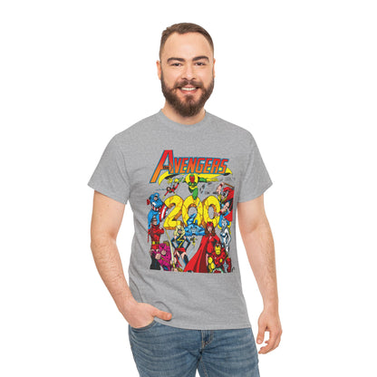 Avengers T-Shirt - George Perez Art - #200 Cover - Thor, Scarlet Witch, Iron Man, Vision, Hawkeye, Beast, Jocasta, Wasp, Captain America, Wonder Man