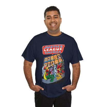 Justice League of America T-Shirt - George Perez Art - Wonder Woman, Hourman, Batman, Firestorm - SSOSV - DC Comics