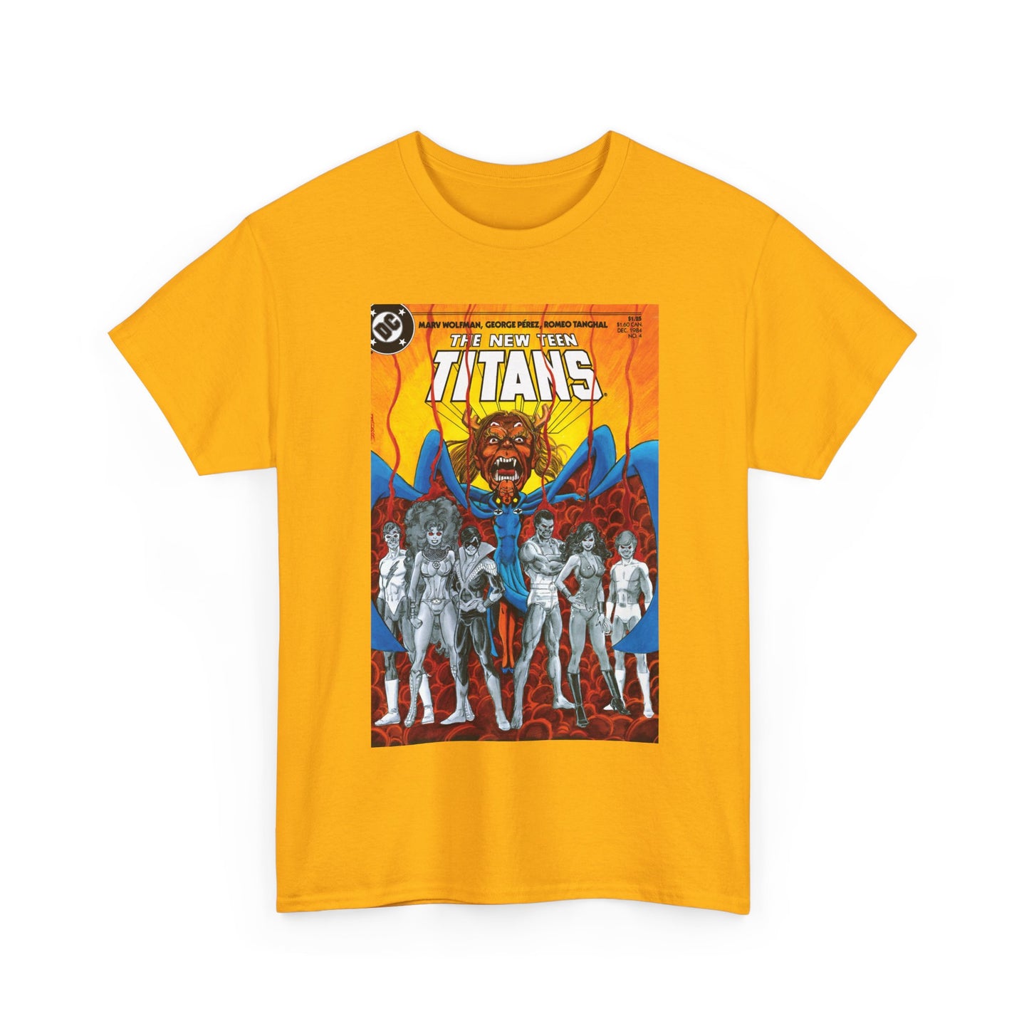 New Teen Titans #4 T-Shirt - George Perez Art - Trigon the Terrible - DC Comics
