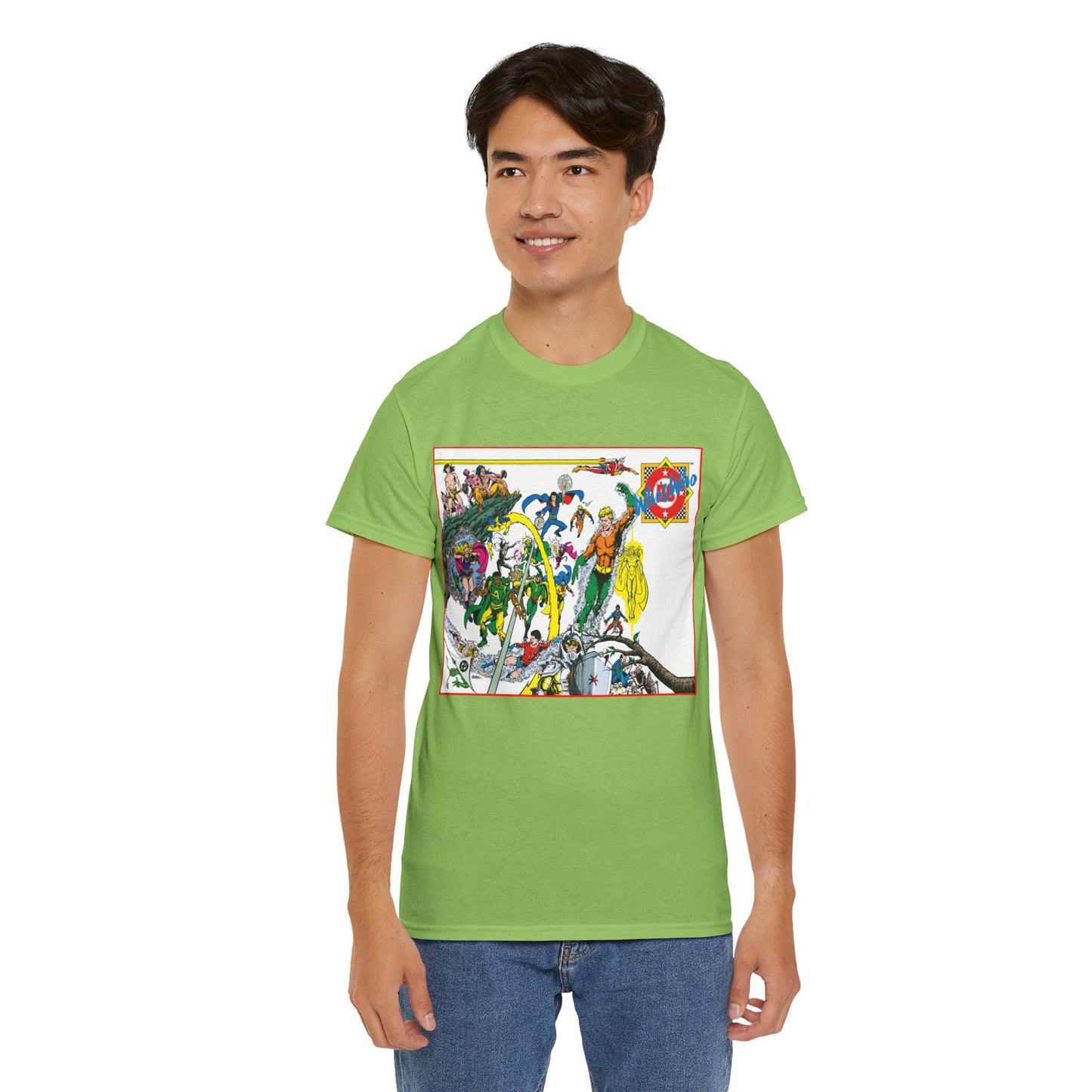 Who's Who in the DC Universe T-Shirt - George Perez Art - #1 Cover - Aquaman, Arion, Amazing Man, Amethyst - DC Comics